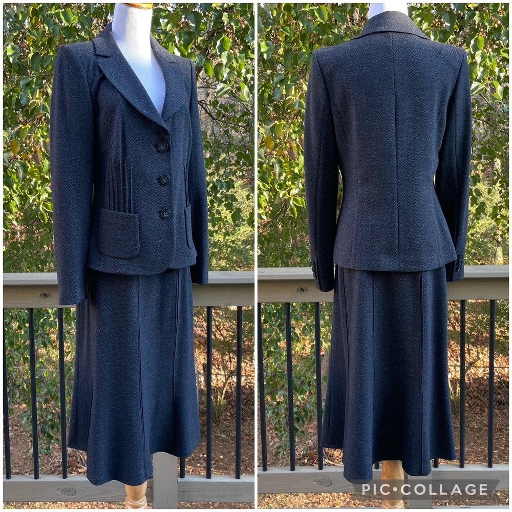 Basler Weekend wool cotton skirt suit size 40 - Picture 3 of 15